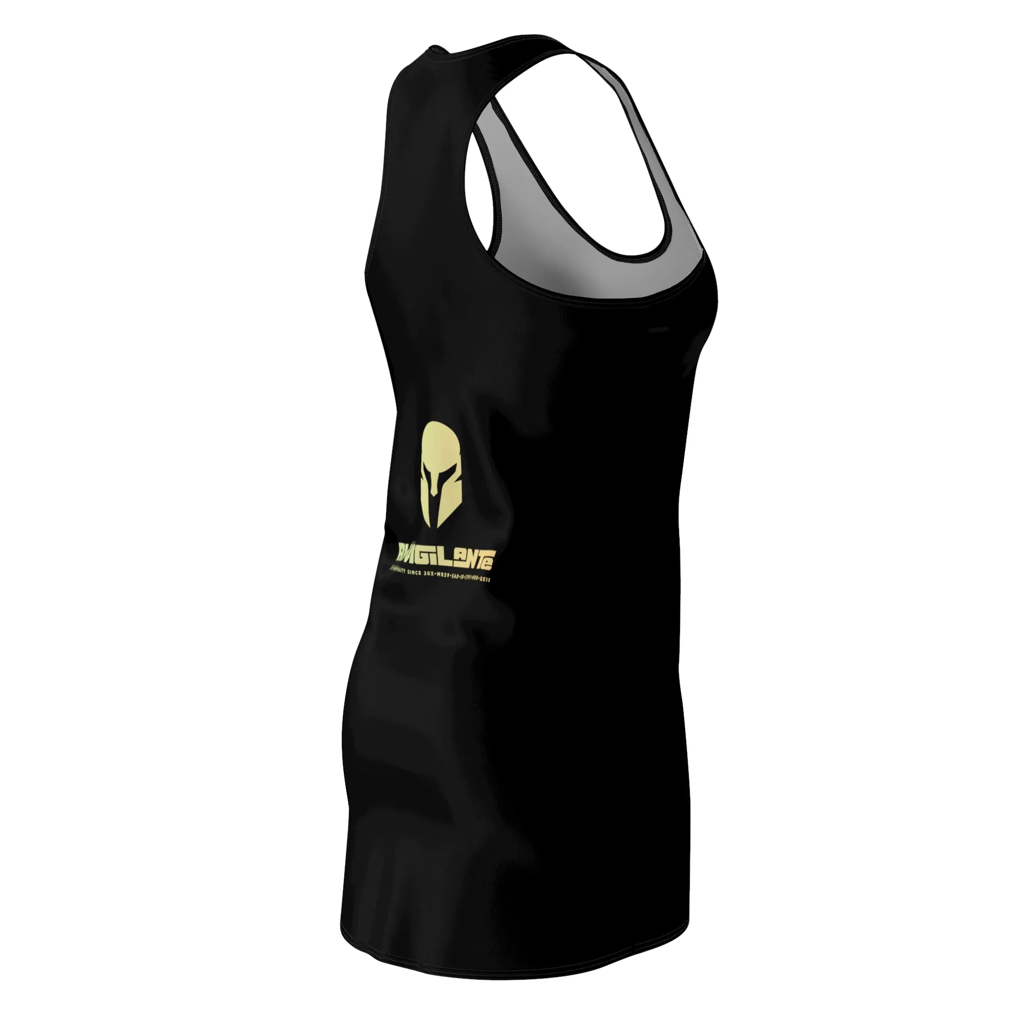A1-Vigilante Sparta  Women's Cut & Sew Racerback Dress (AOP)
