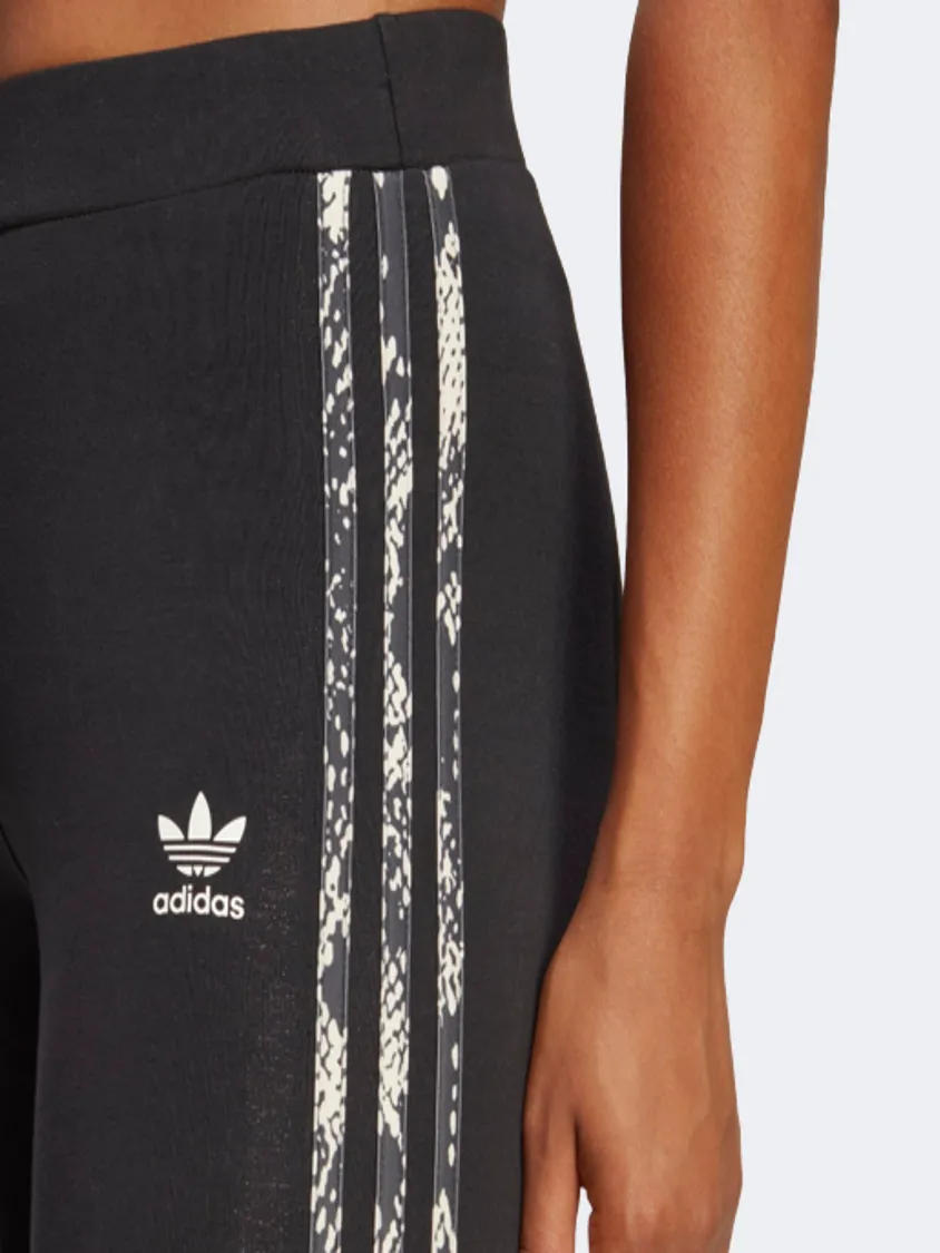 Adidas 3-Stripes Print Women Original Tight Black