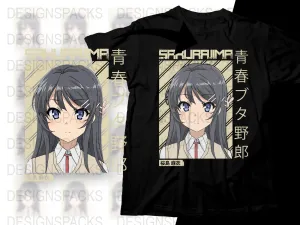 Anime Sakurajima Graphic Png Digital Download