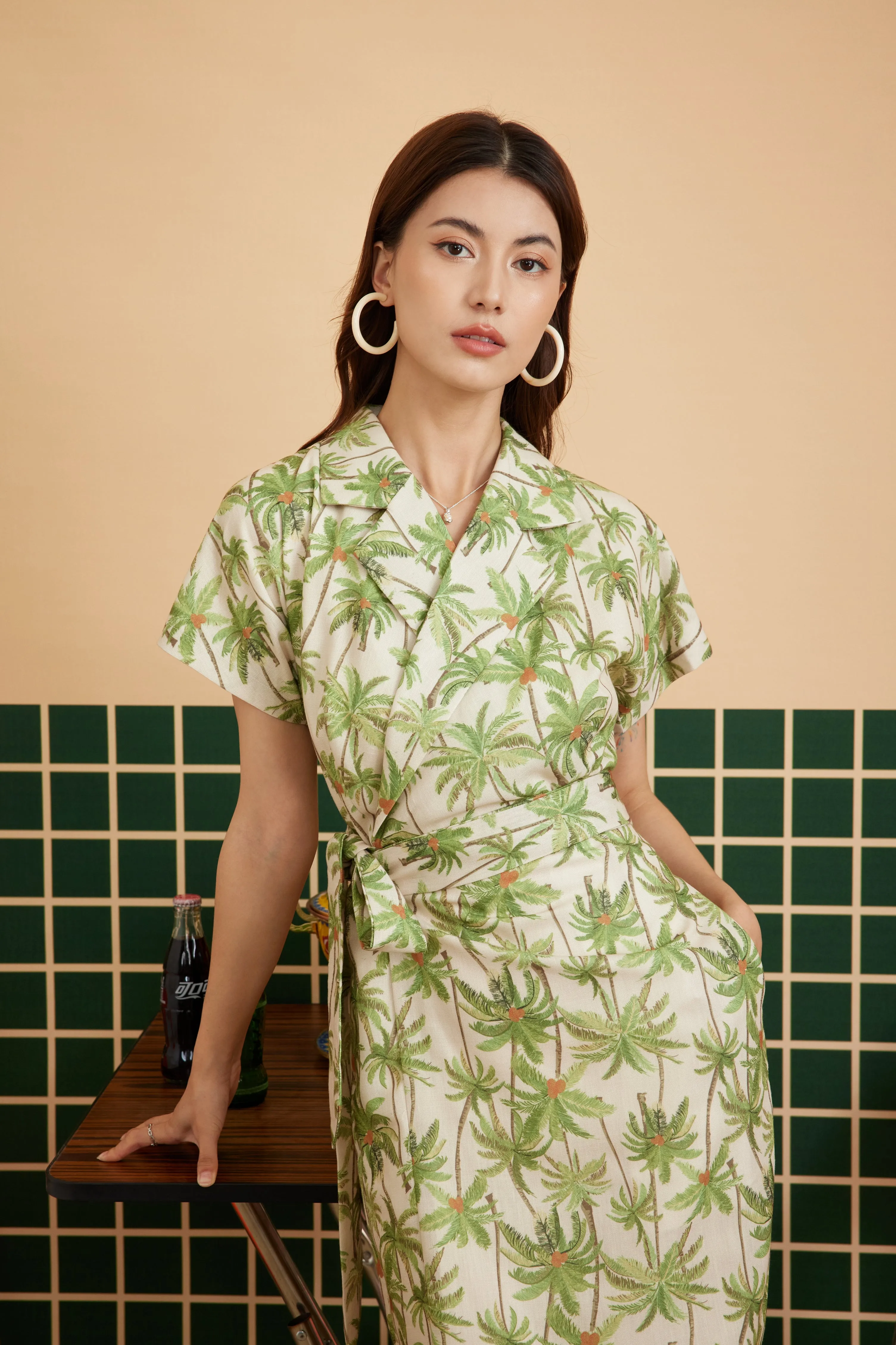 ARABELLA DRESS IN LIGHT TROPIC