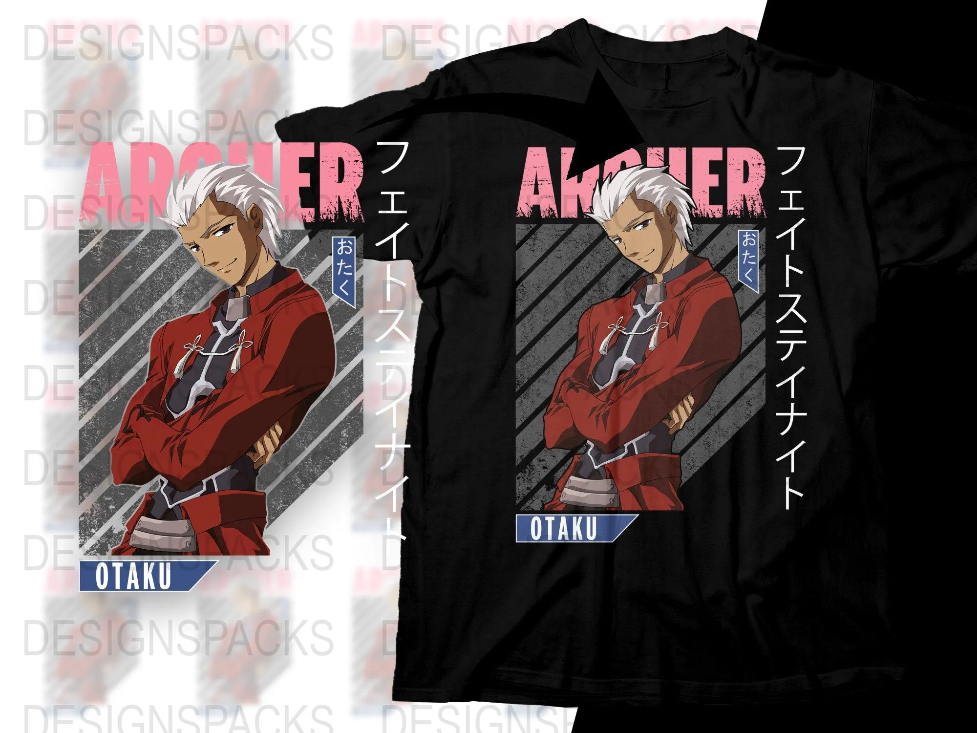Archer Otaku Stylish Graphic Anime Png Digital Download