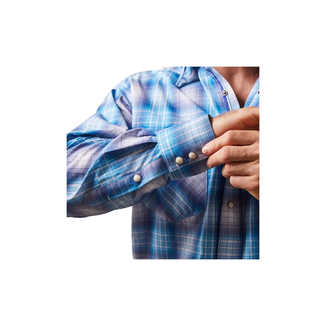 Ariat Men's Pro Series Lukas Classic Fit Light Blue Shirt