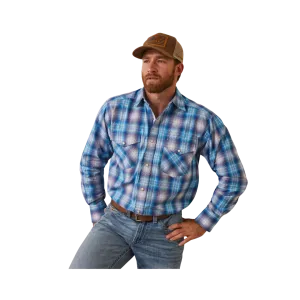 Ariat Men's Pro Series Lukas Classic Fit Light Blue Shirt