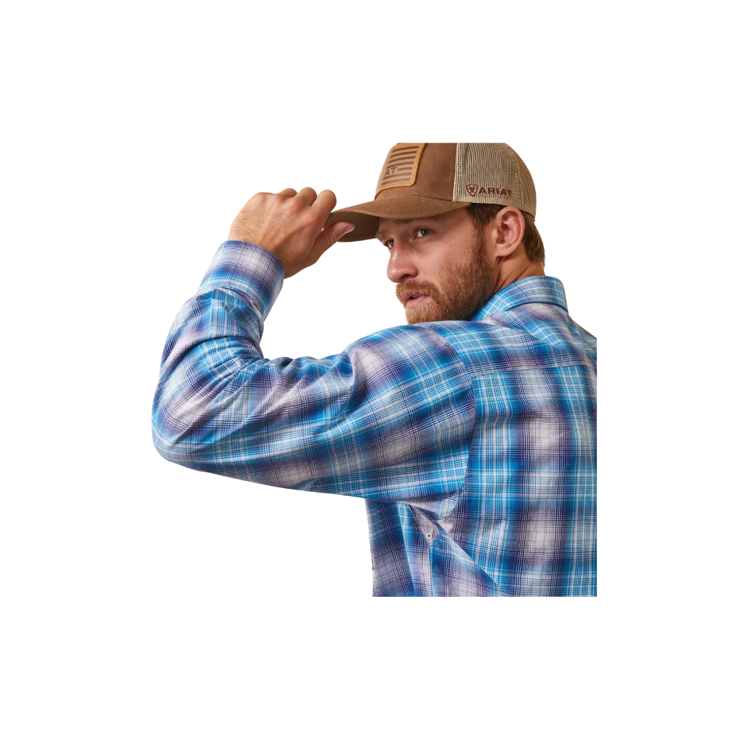 Ariat Men's Pro Series Lukas Classic Fit Light Blue Shirt