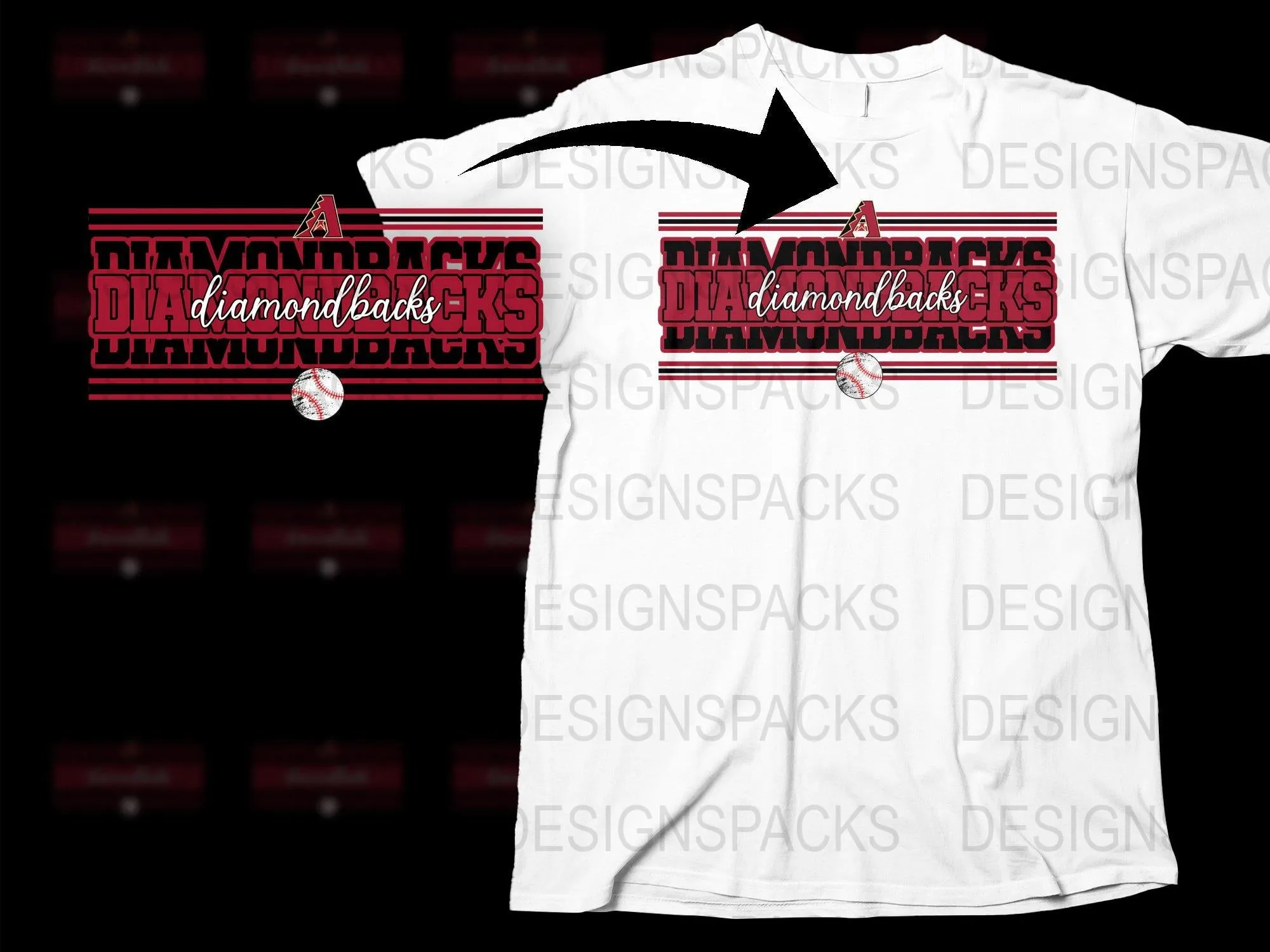 Arizona Diamondbacks Graphic Design Png Digital Download
