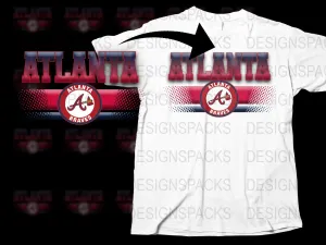 Atlanta Braves Retro Style Graphic Png Digital Download