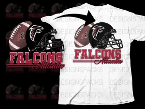 Atlanta Falcons Graphic Helmet Football Png Digital Download