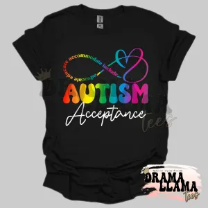 Autism Acceptance Infinity Rainbow Tees: Pre-Order