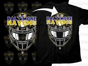 Baltimore Ravens Helmet NFL Team Design Png Digital Download