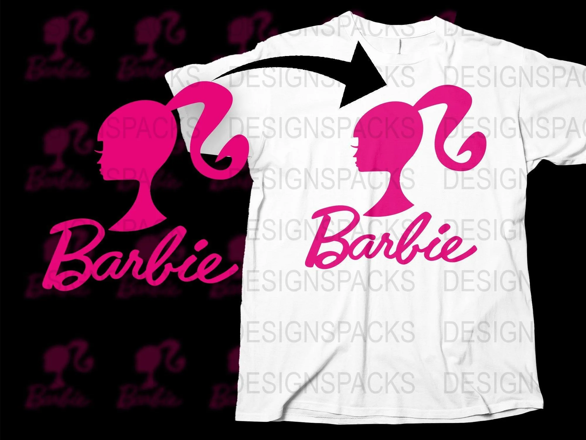 Barbie Logo Fashion Casual Png Digital Download