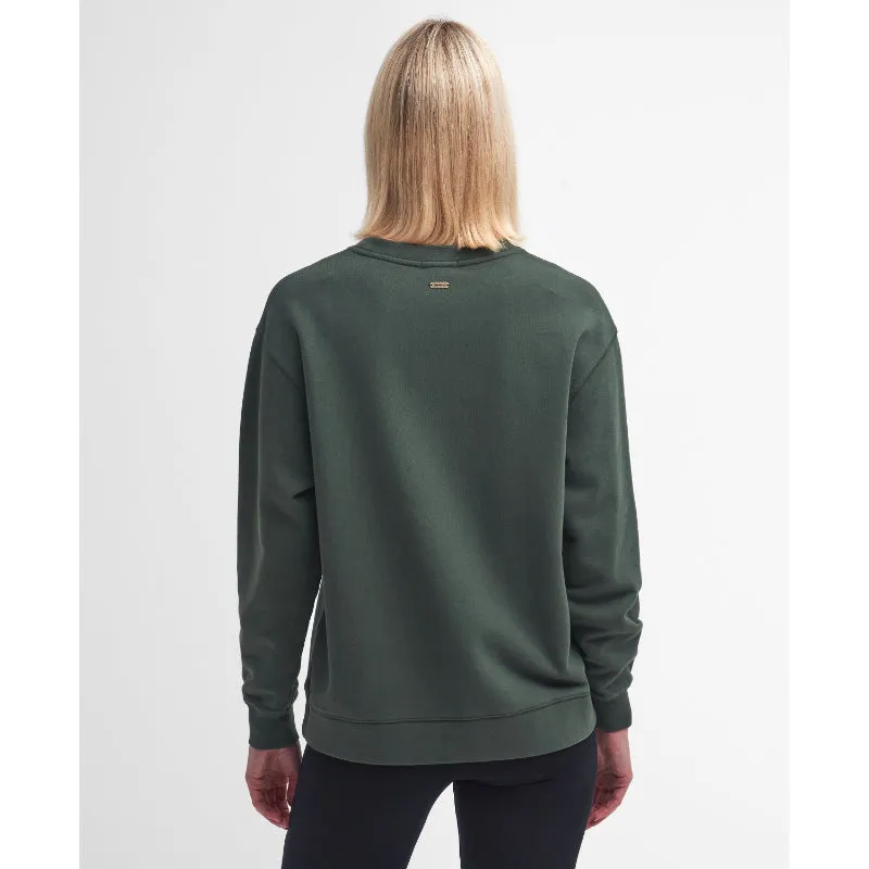 Barbour Northumberland Ladies Crew Neck Sweatshirt - Olive