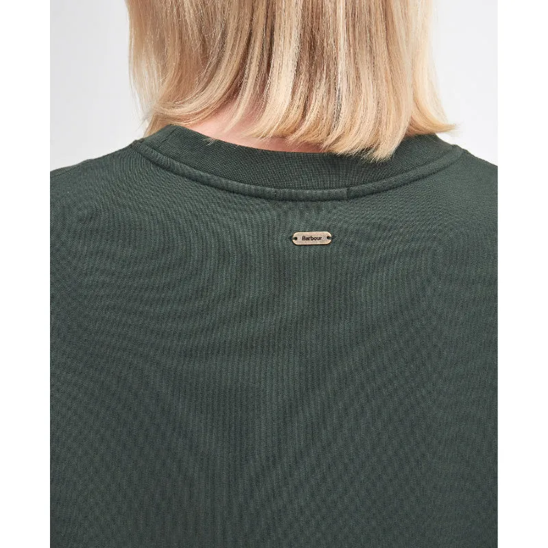 Barbour Northumberland Ladies Crew Neck Sweatshirt - Olive