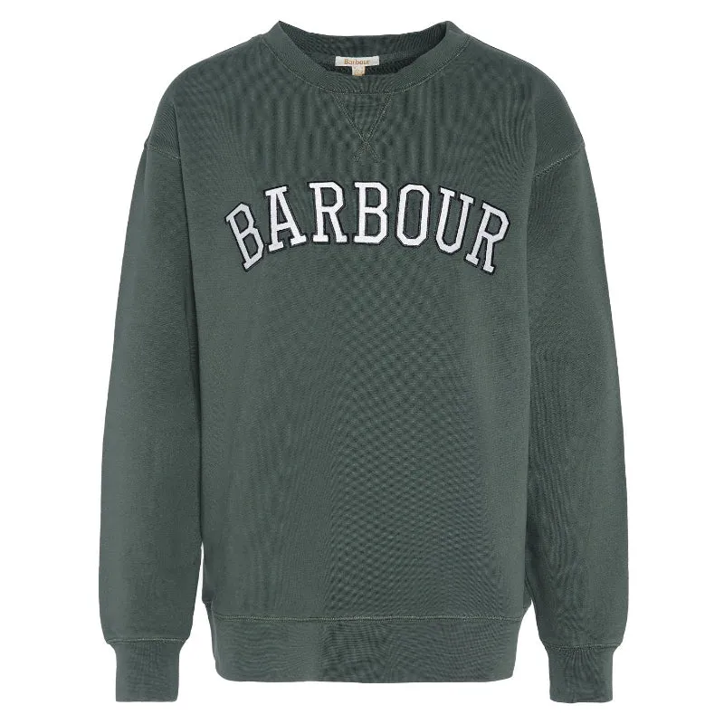 Barbour Northumberland Ladies Crew Neck Sweatshirt - Olive