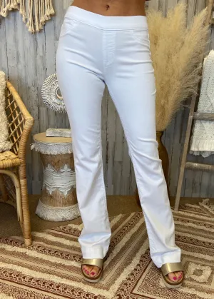 Basic Needs White Flare Pants
