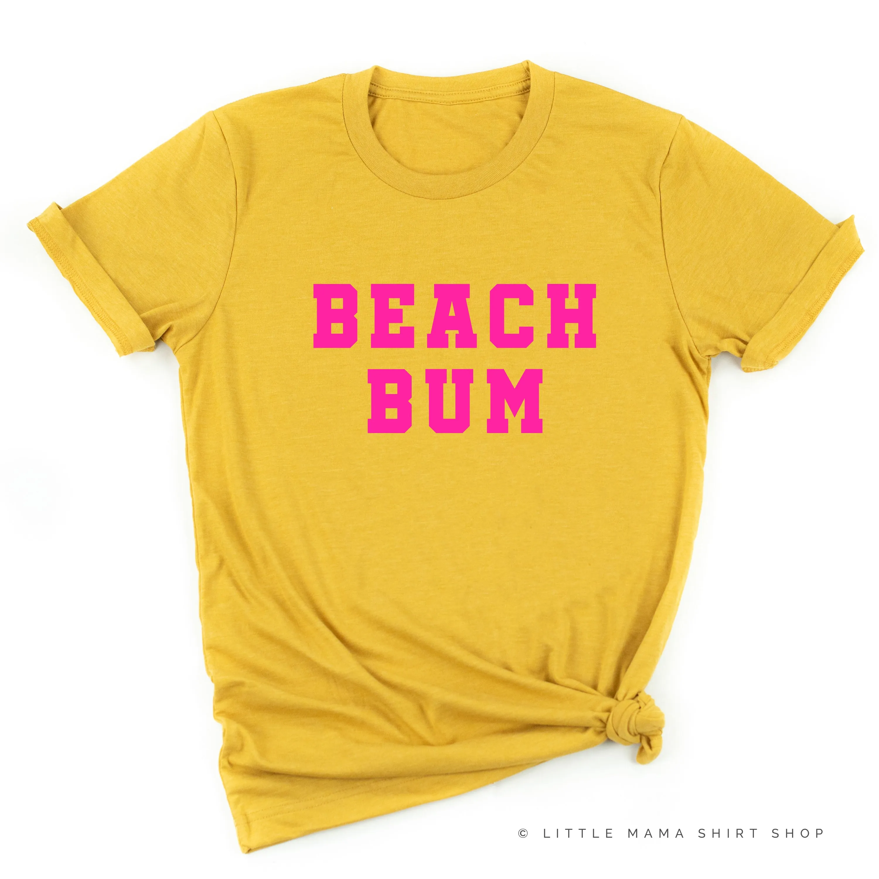 BEACH BUM DESIGN FRONT / OCEAN SUNSET BACK - Unisex Tee