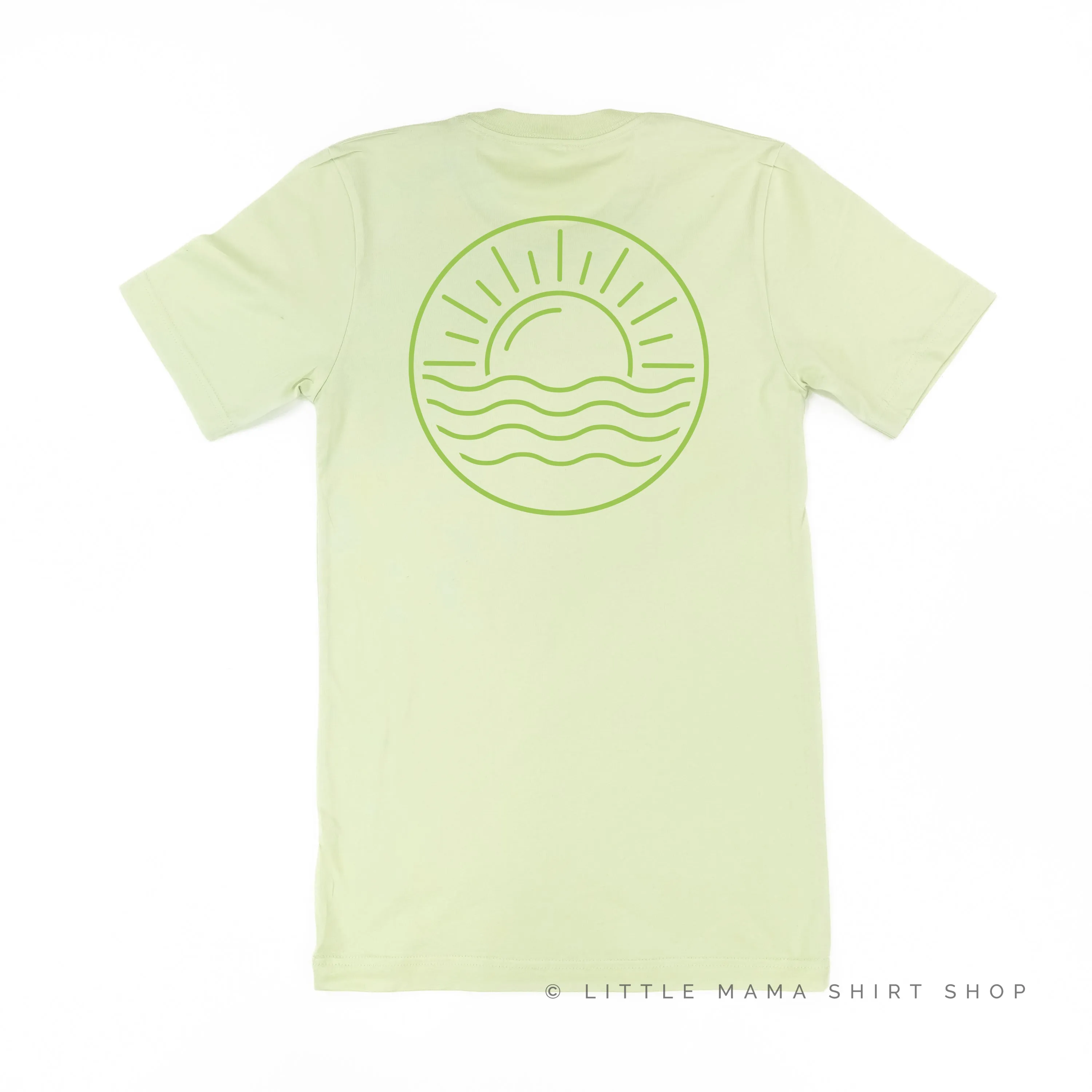 BEACH BUM DESIGN FRONT / OCEAN SUNSET BACK - Unisex Tee