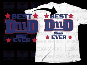 Best Dad Giants Ever Father's Day NFL Png Digital Download
