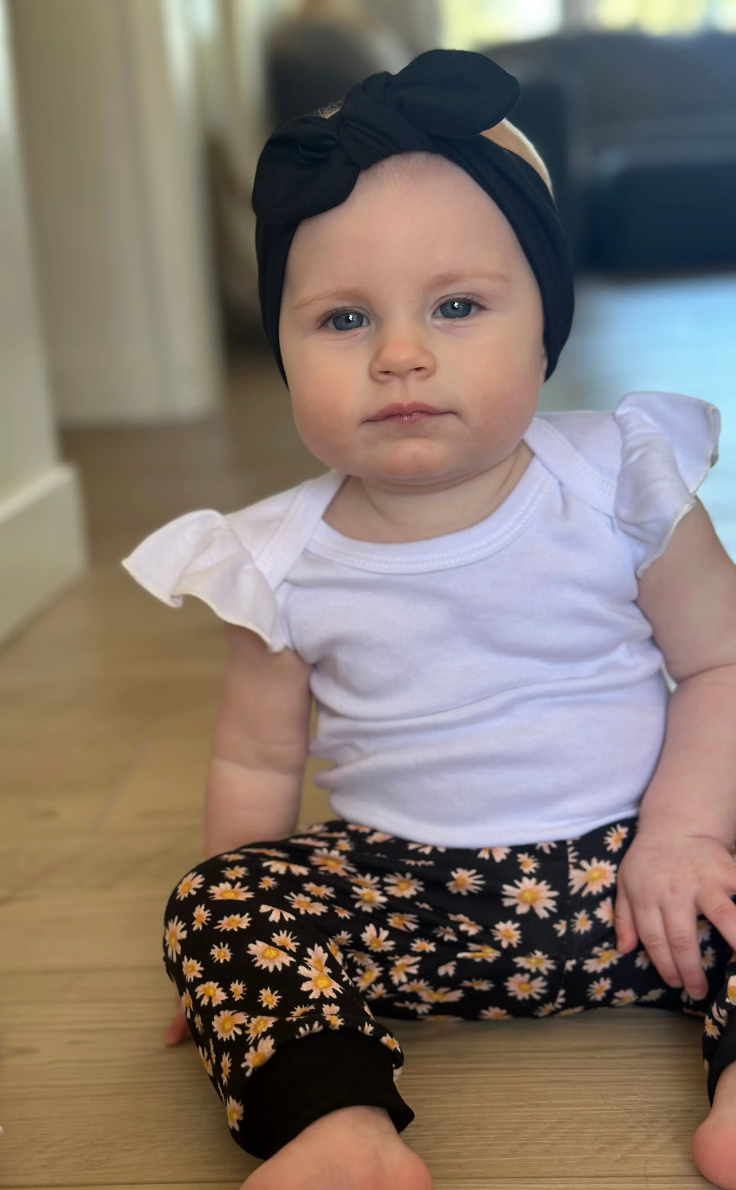 Black Daisy Joggers