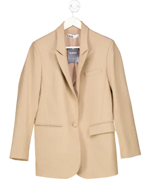 BOA Beige Relaxed Single Breasted Blazer UK XS