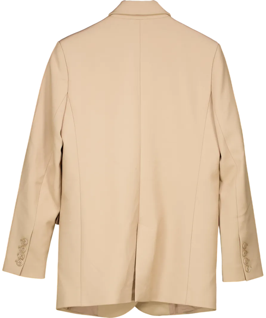 BOA Beige Relaxed Single Breasted Blazer UK XS
