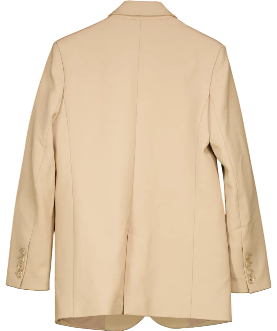 BOA Beige Relaxed Single Breasted Blazer UK XS