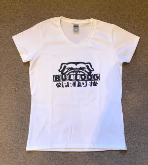 Bulldog White Graphic Tee Shirt