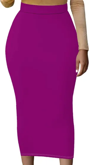 BXBY Women's Slim fit Bodycon Party Club Night Out Elegant Ruched High Waist Long Pencil Skirt with Side Shirring