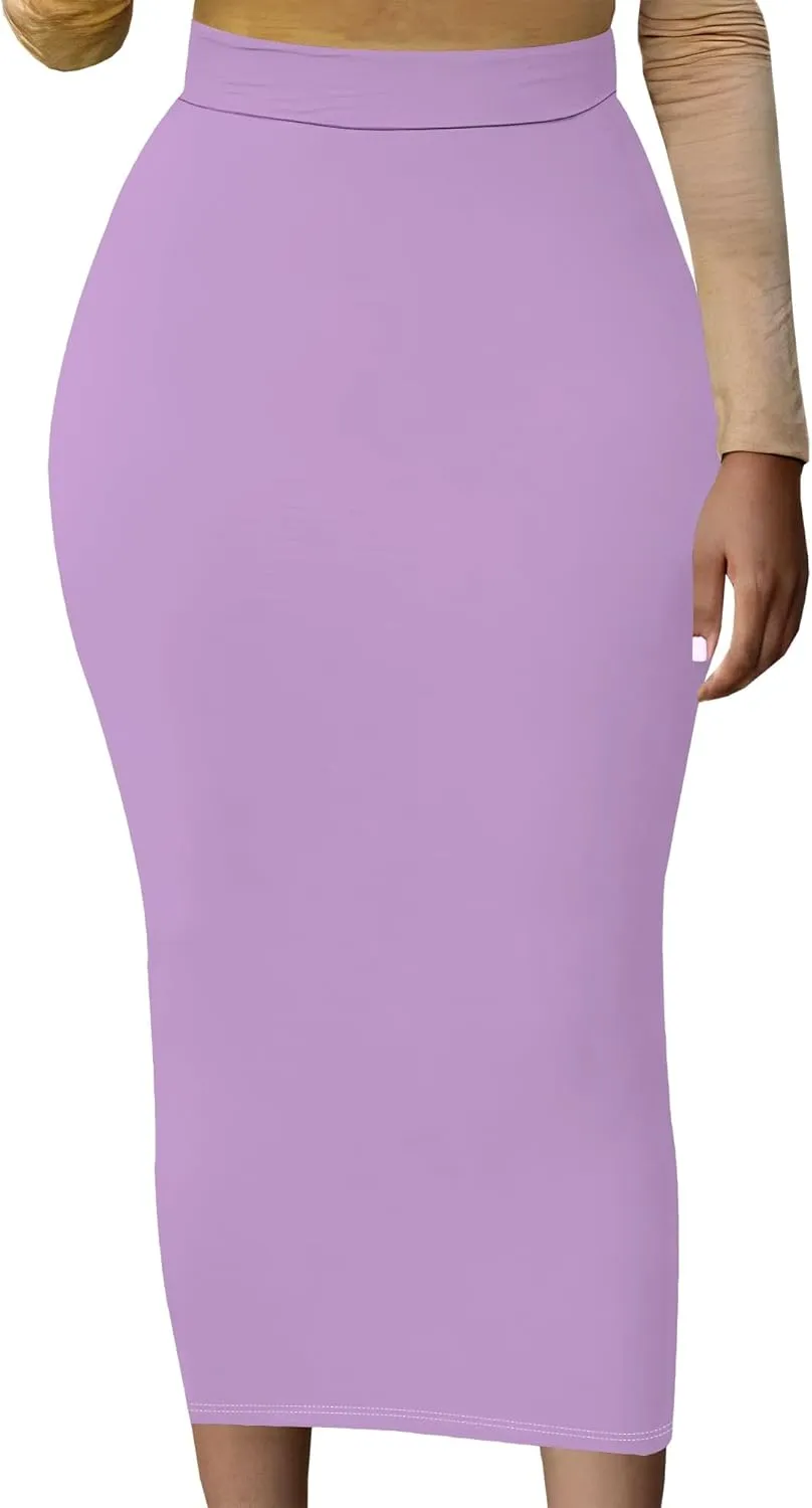 BXBY Women's Slim fit Bodycon Party Club Night Out Elegant Ruched High Waist Long Pencil Skirt with Side Shirring