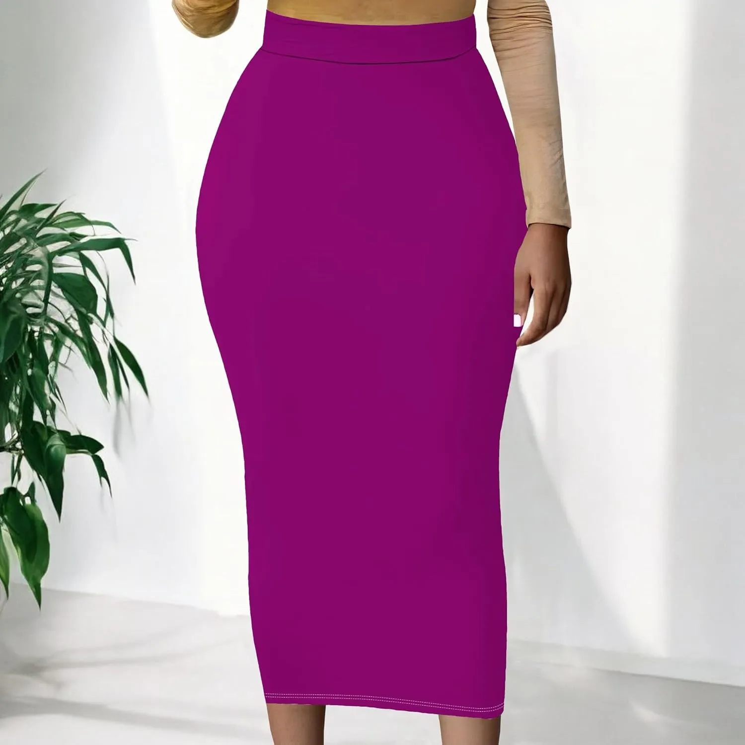 BXBY Women's Slim fit Bodycon Party Club Night Out Elegant Ruched High Waist Long Pencil Skirt with Side Shirring