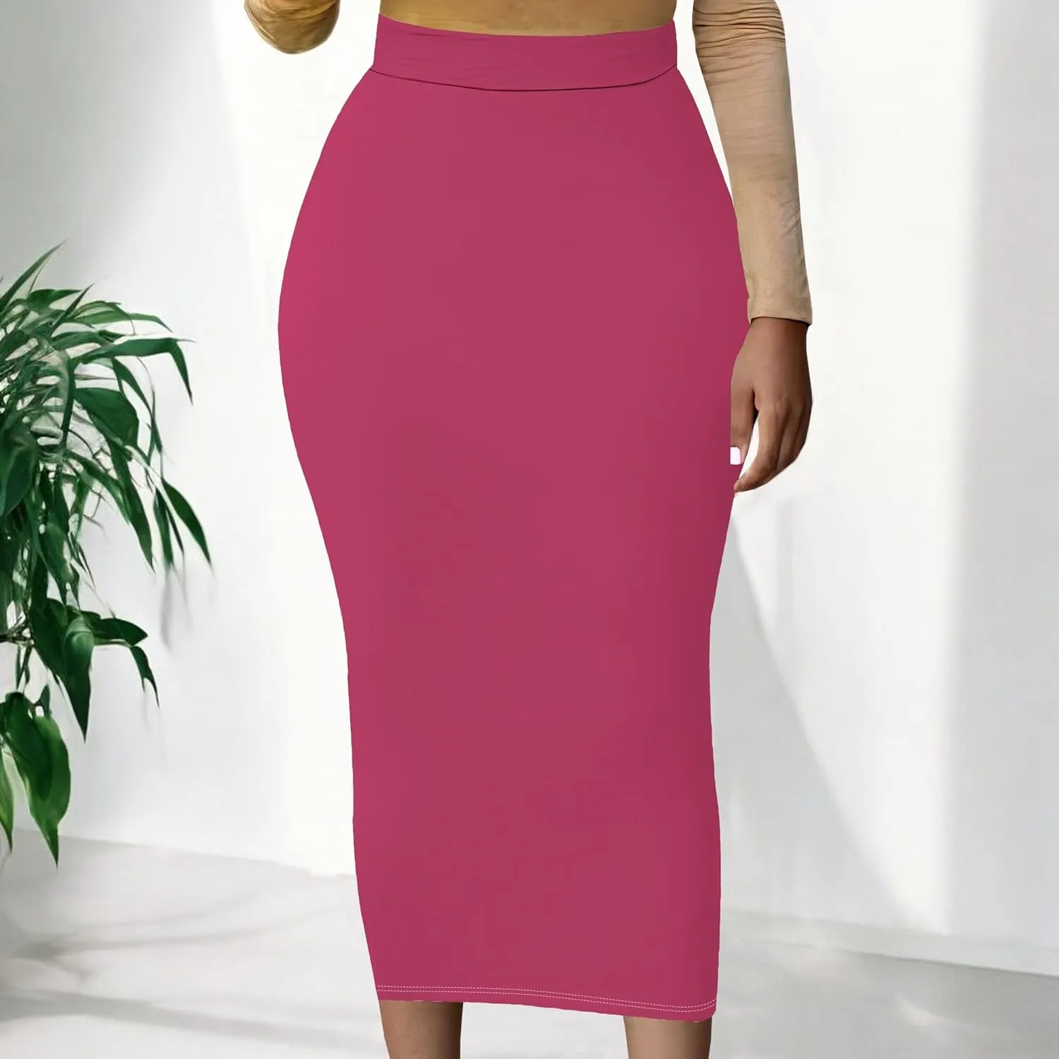 BXBY Women's Slim fit Bodycon Party Club Night Out Elegant Ruched High Waist Long Pencil Skirt with Side Shirring