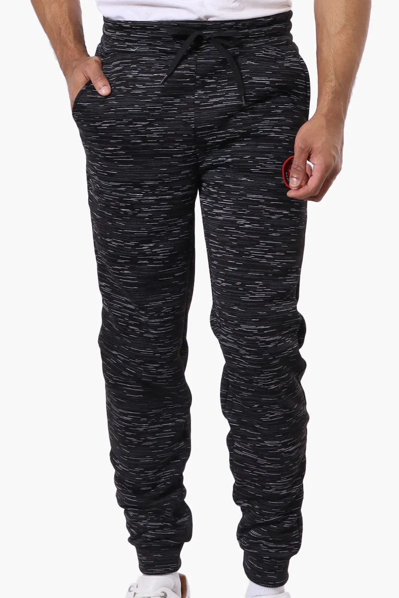 Canada Weather Gear Patterned Tie Waist Joggers - Black