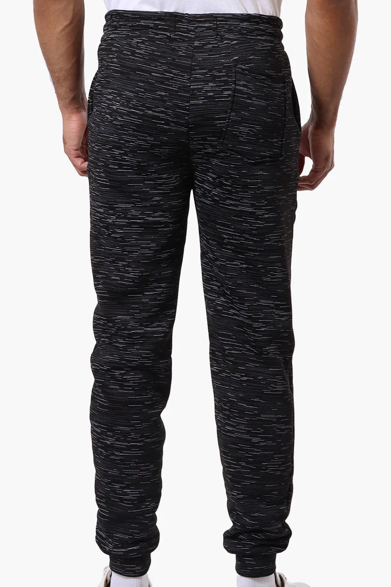Canada Weather Gear Patterned Tie Waist Joggers - Black