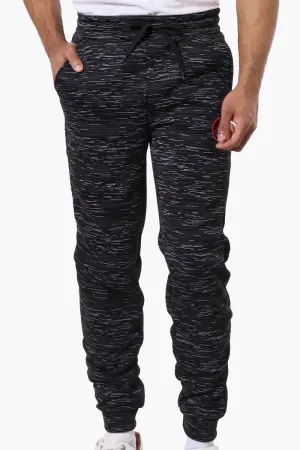 Canada Weather Gear Patterned Tie Waist Joggers - Black