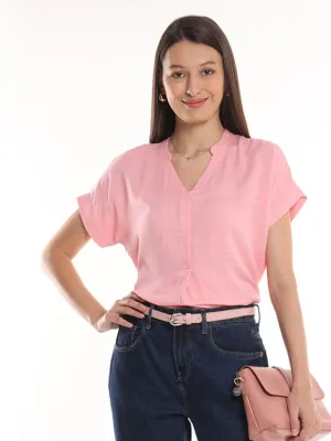 Chloe Pink Stylish Formal Top