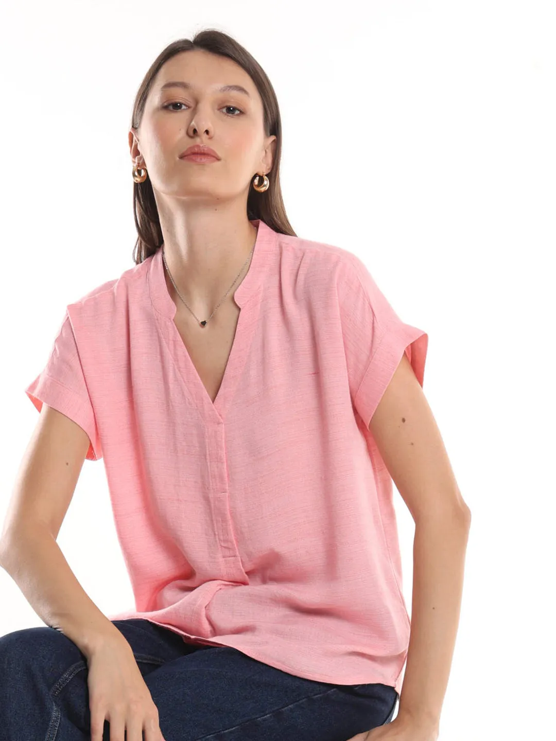 Chloe Pink Stylish Formal Top