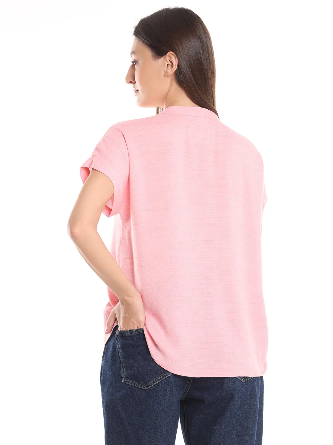 Chloe Pink Stylish Formal Top