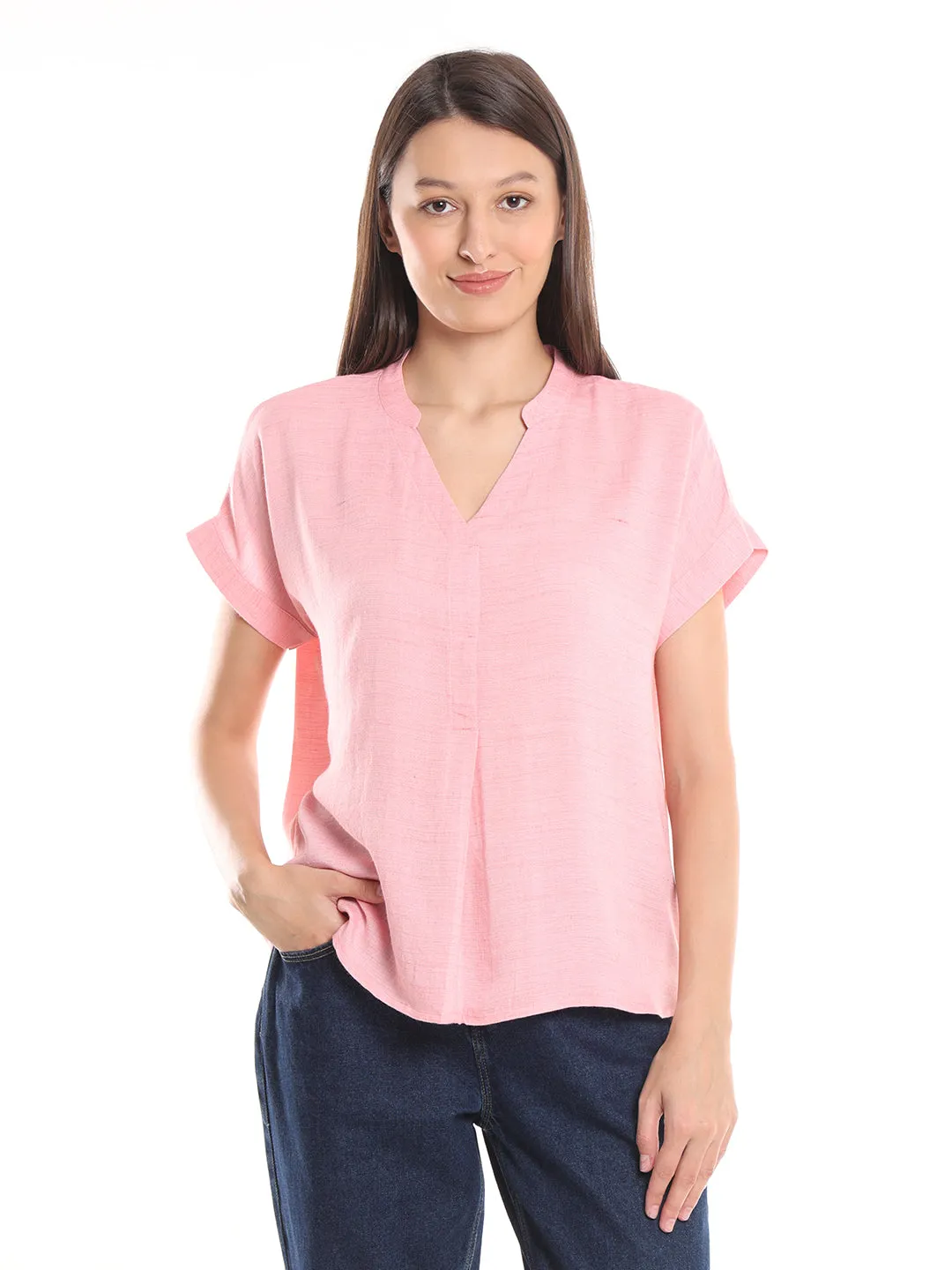 Chloe Pink Stylish Formal Top