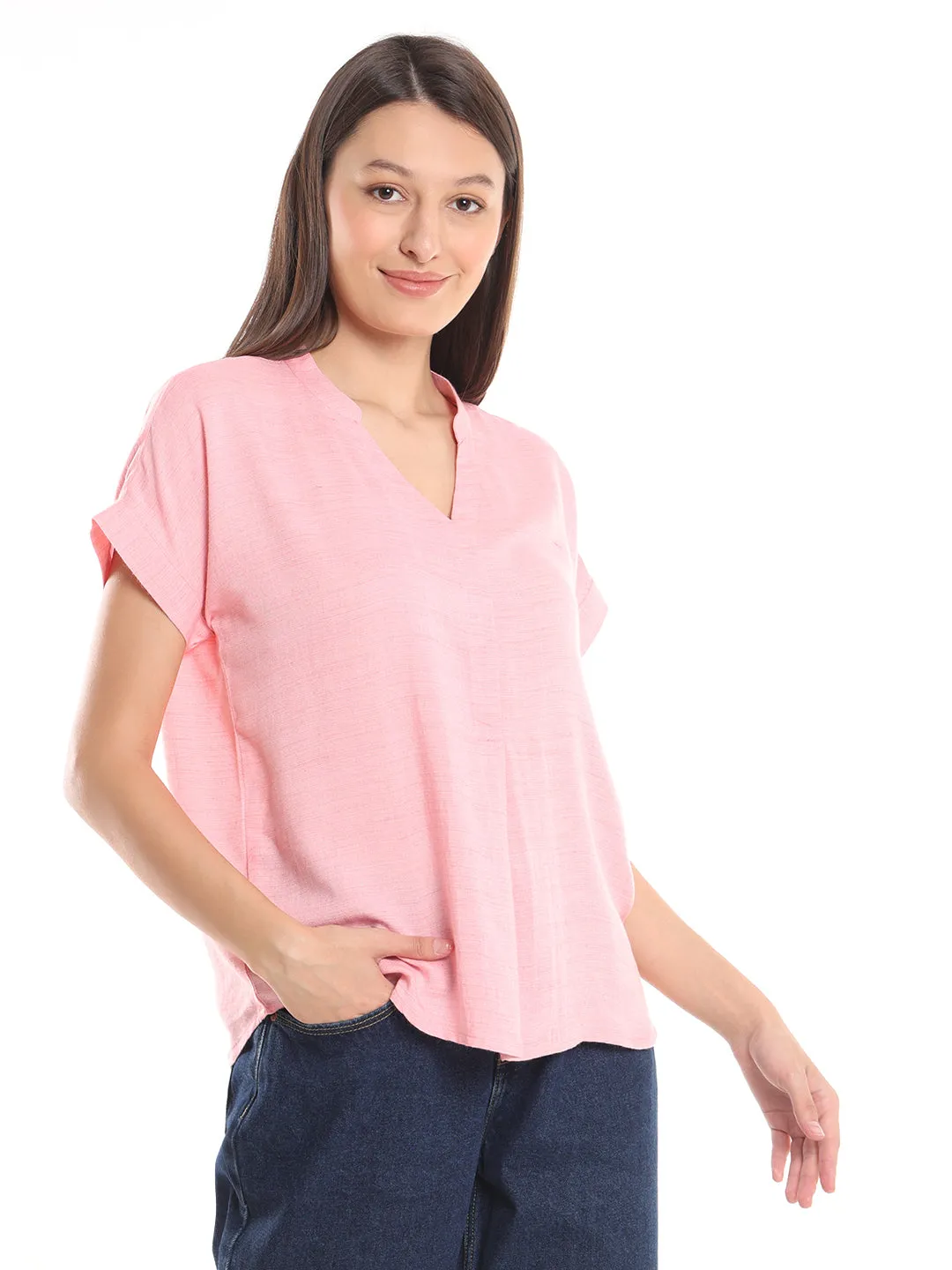 Chloe Pink Stylish Formal Top