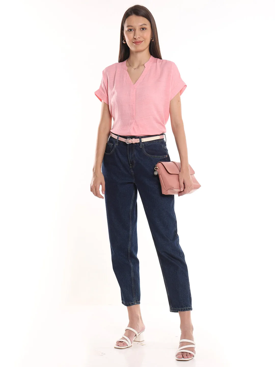 Chloe Pink Stylish Formal Top