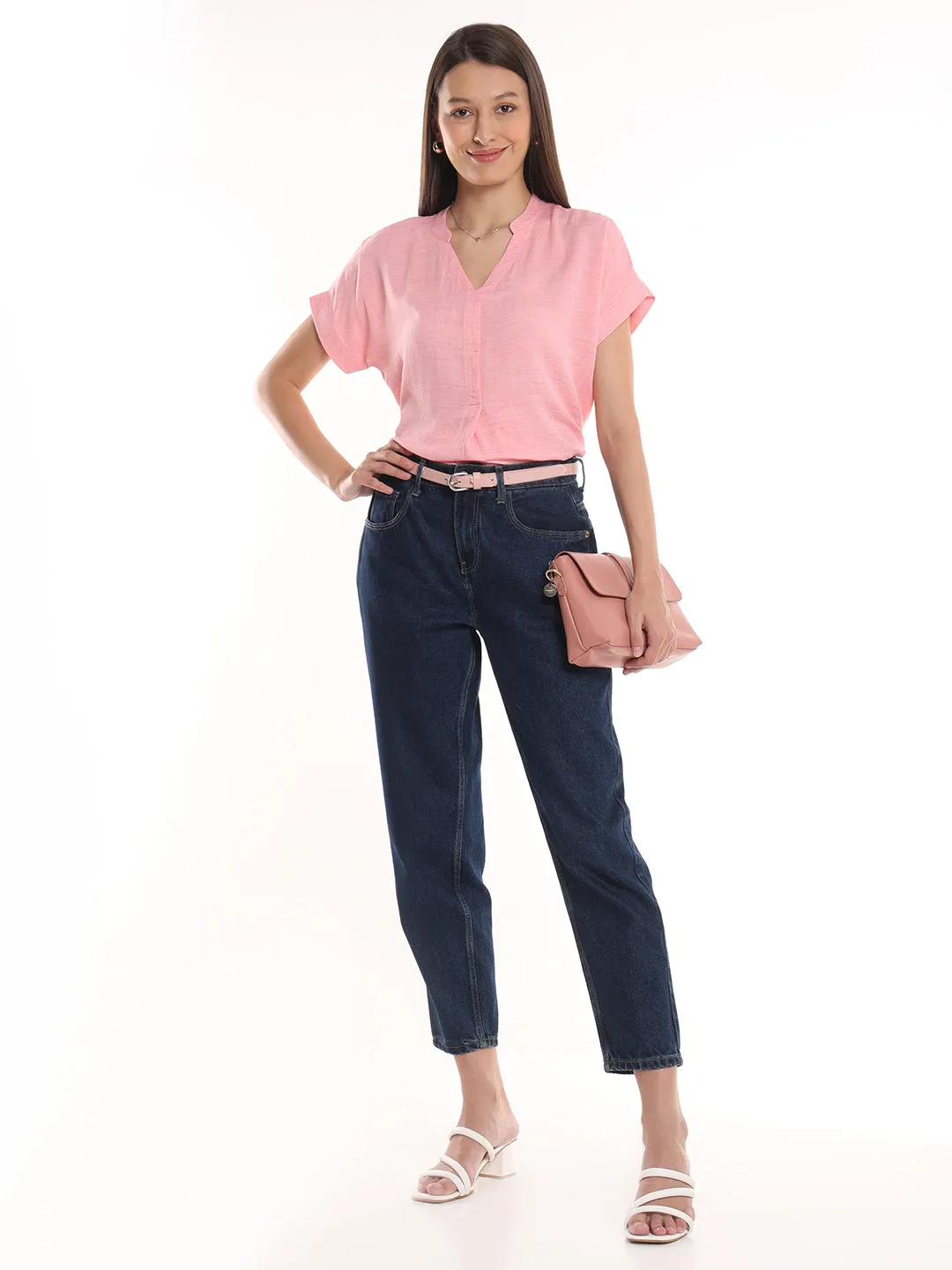 Chloe Pink Stylish Formal Top