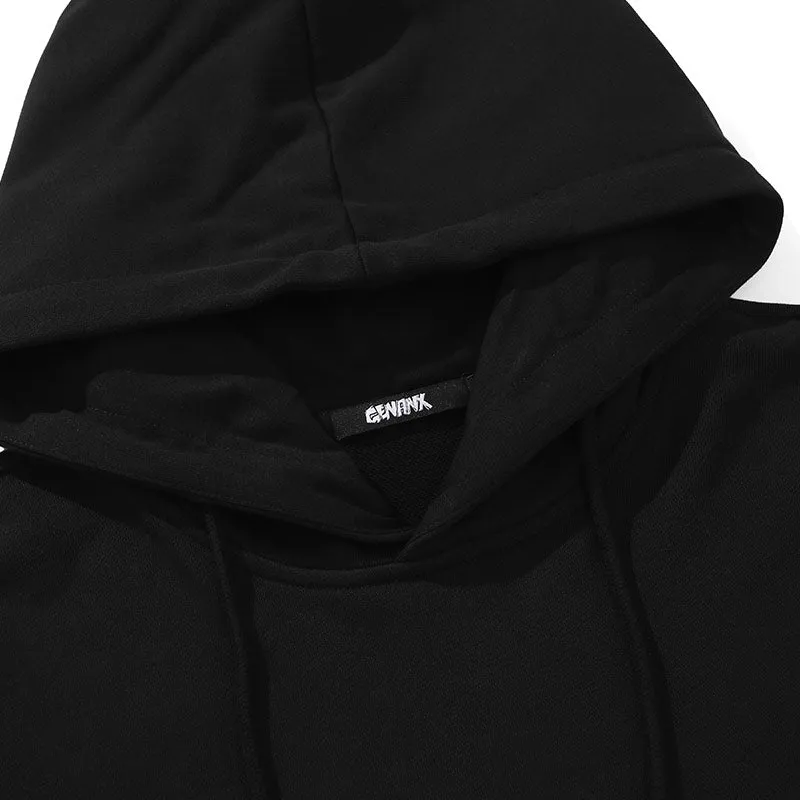 Cyberpunk Fake Two Piece Spliced Hoodies