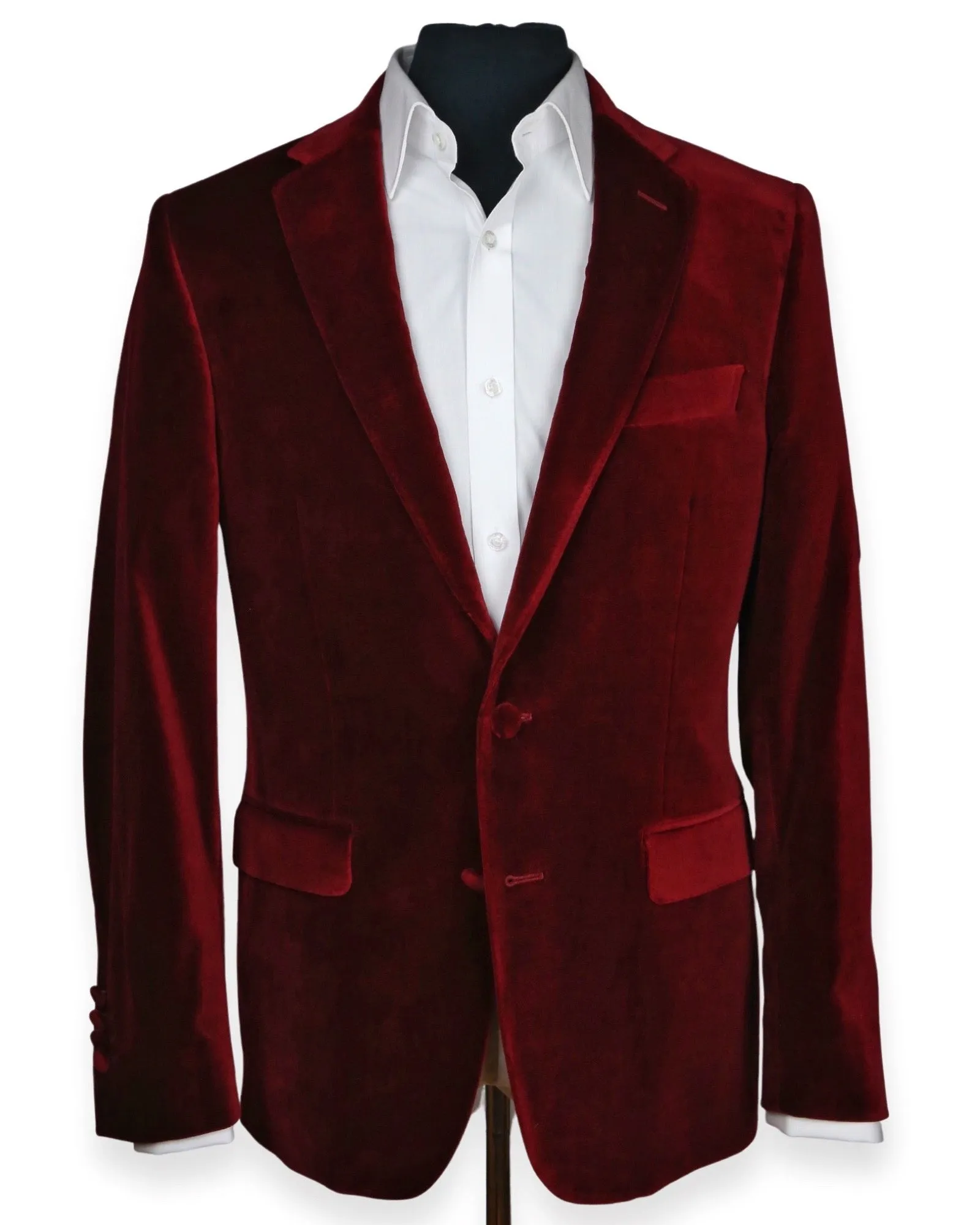 DÉCLIC 'Regal' Velvet Jacket - Burgundy