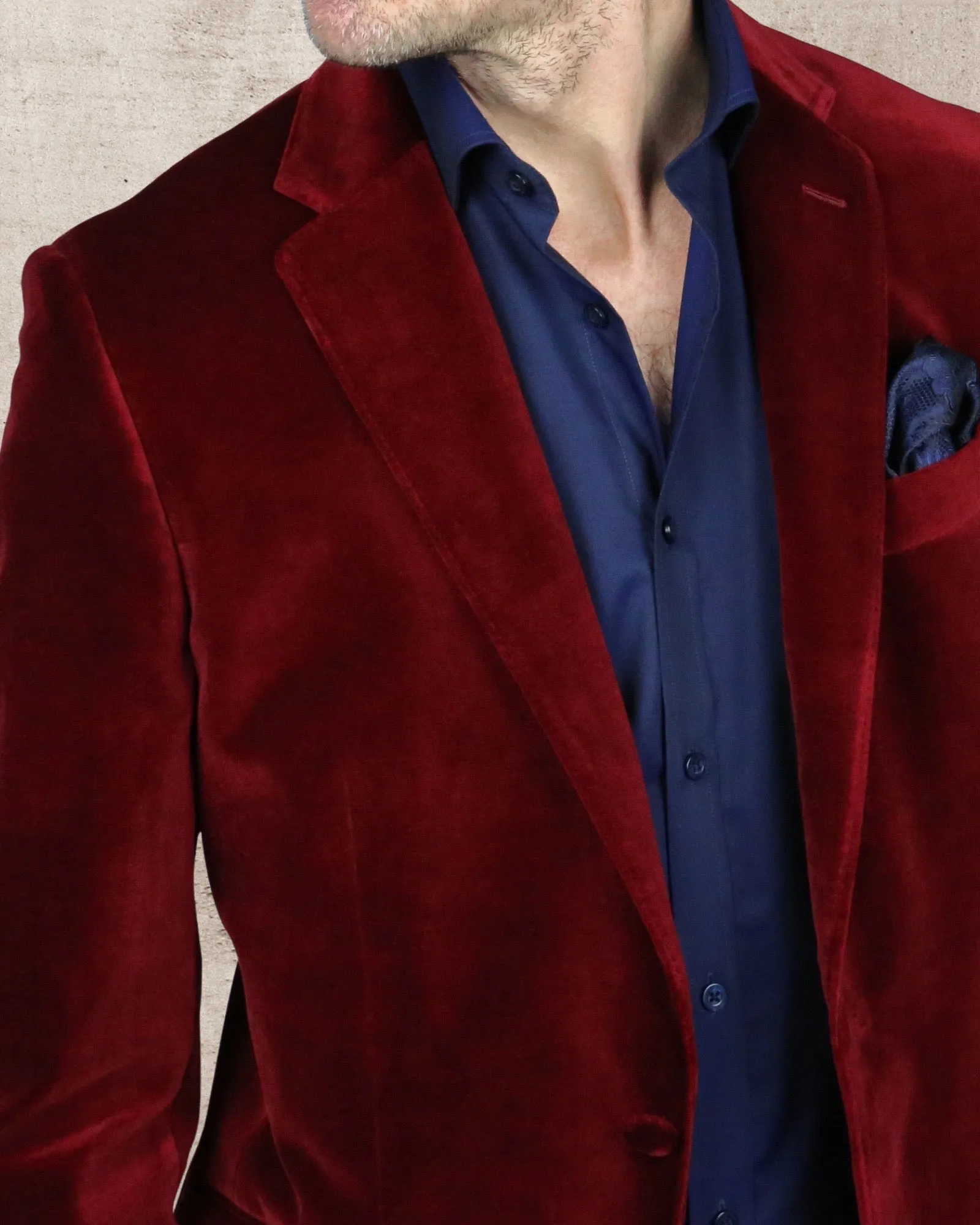 DÉCLIC 'Regal' Velvet Jacket - Burgundy