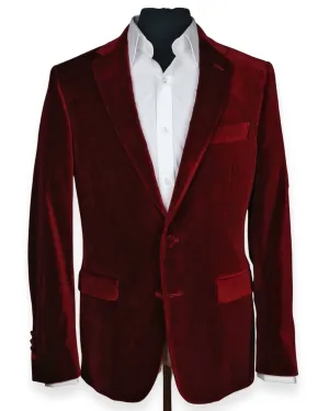 DÉCLIC 'Regal' Velvet Jacket - Burgundy