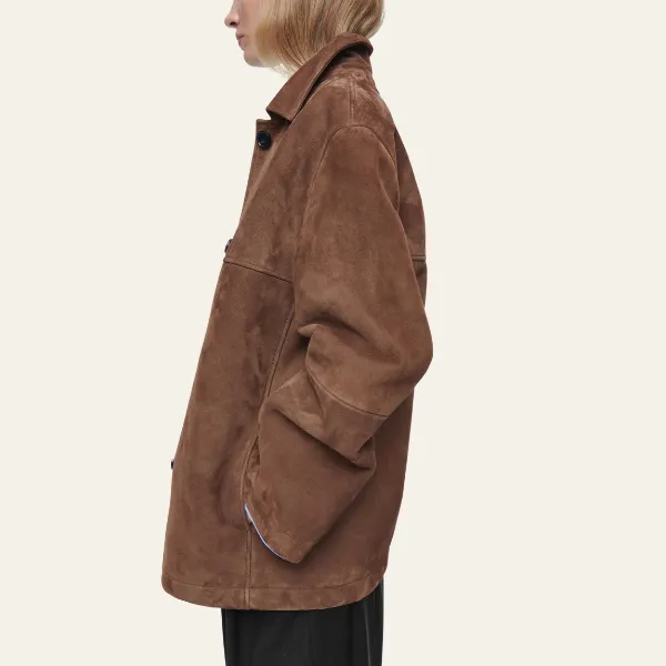 Elara - Collared Suede Jacket