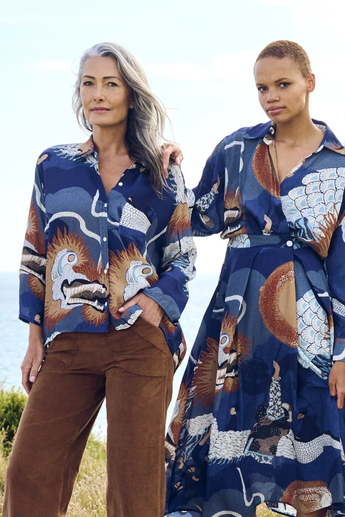 Festival Shirt Blue in Viscose