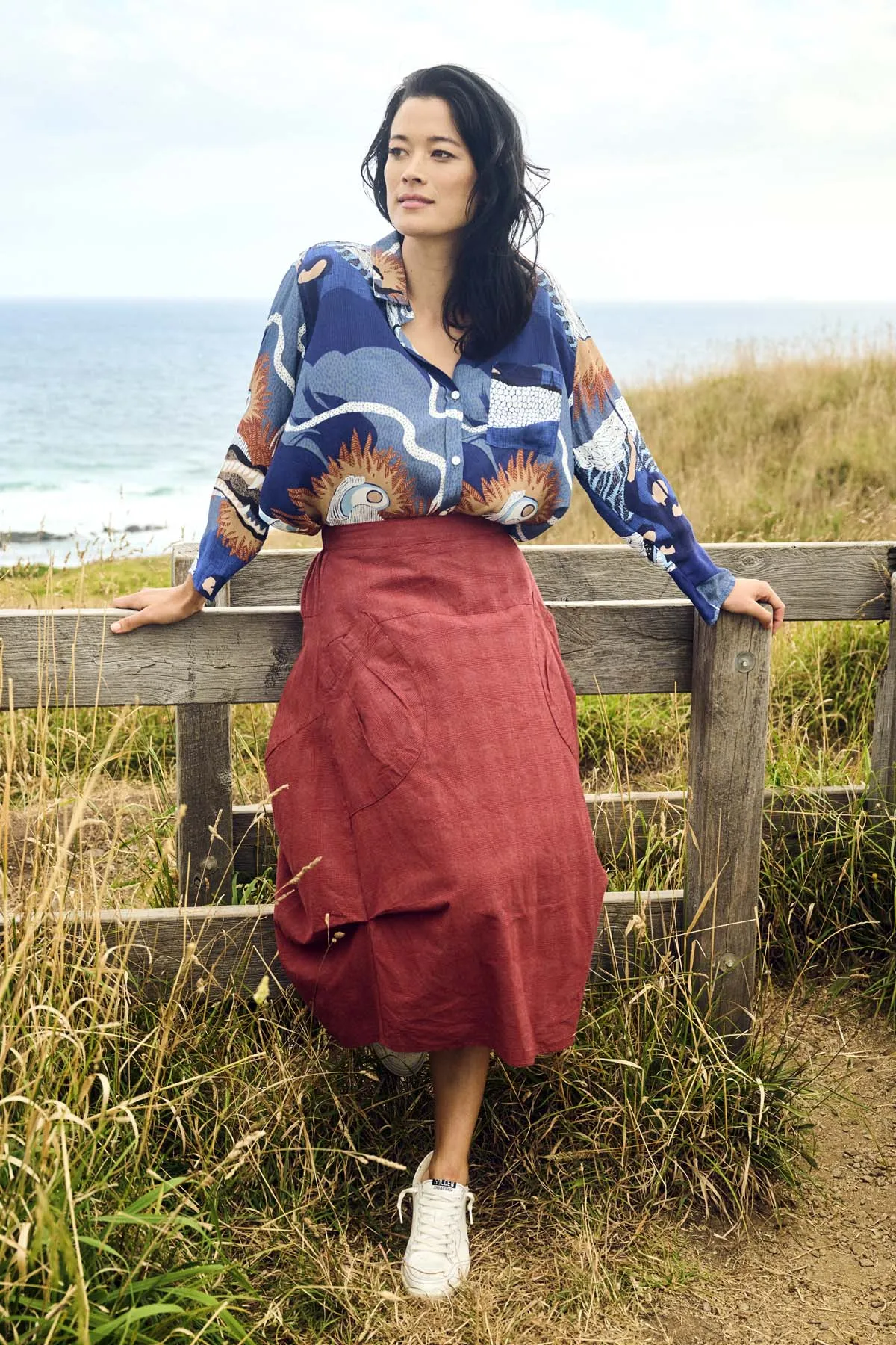Festival Shirt Blue in Viscose