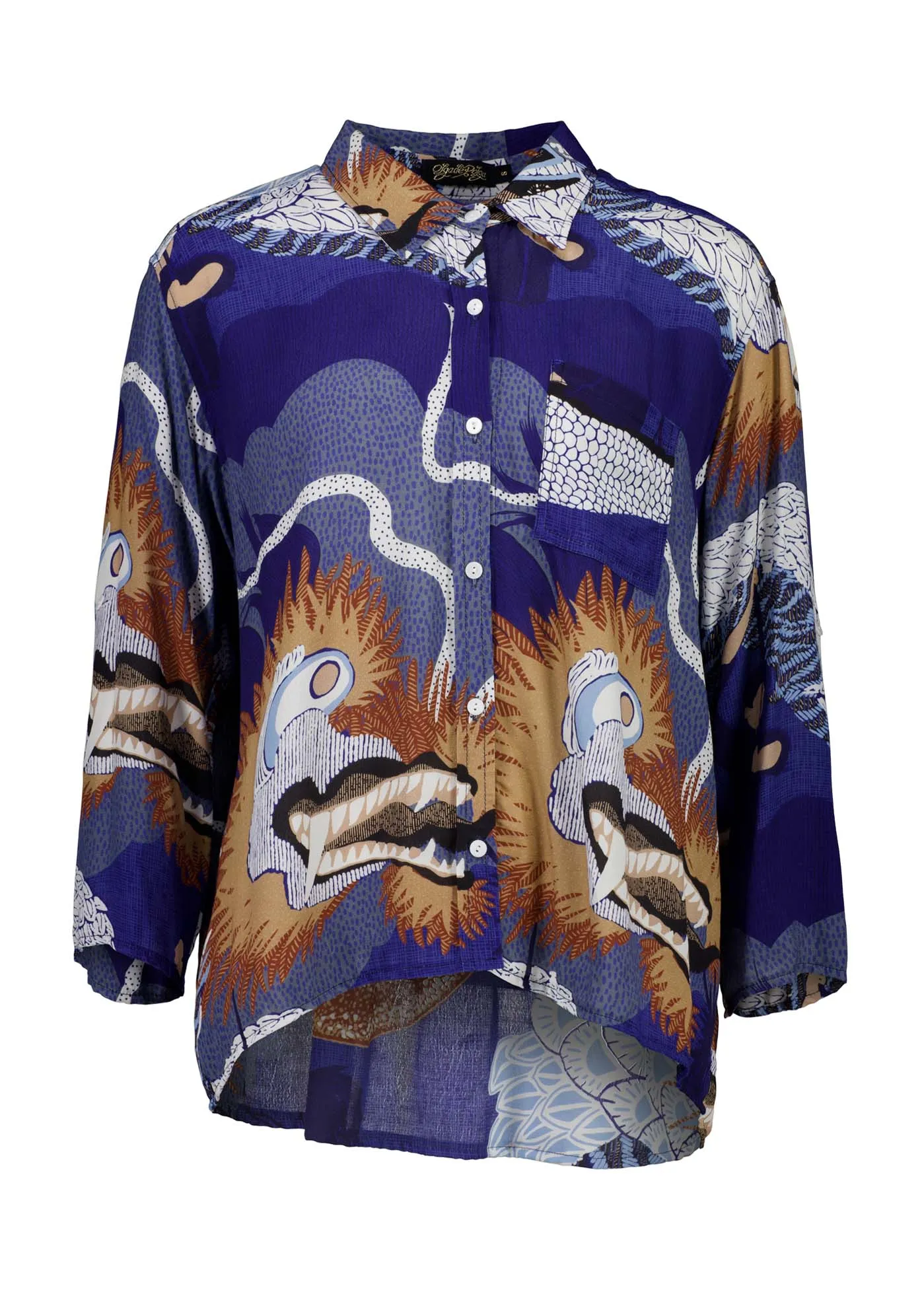 Festival Shirt Blue in Viscose