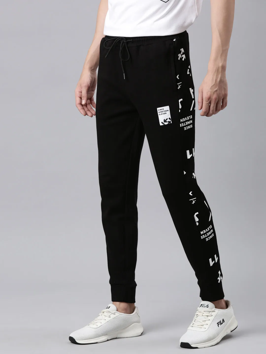 Fila Grey Neefam Men's Ribbed Joggers