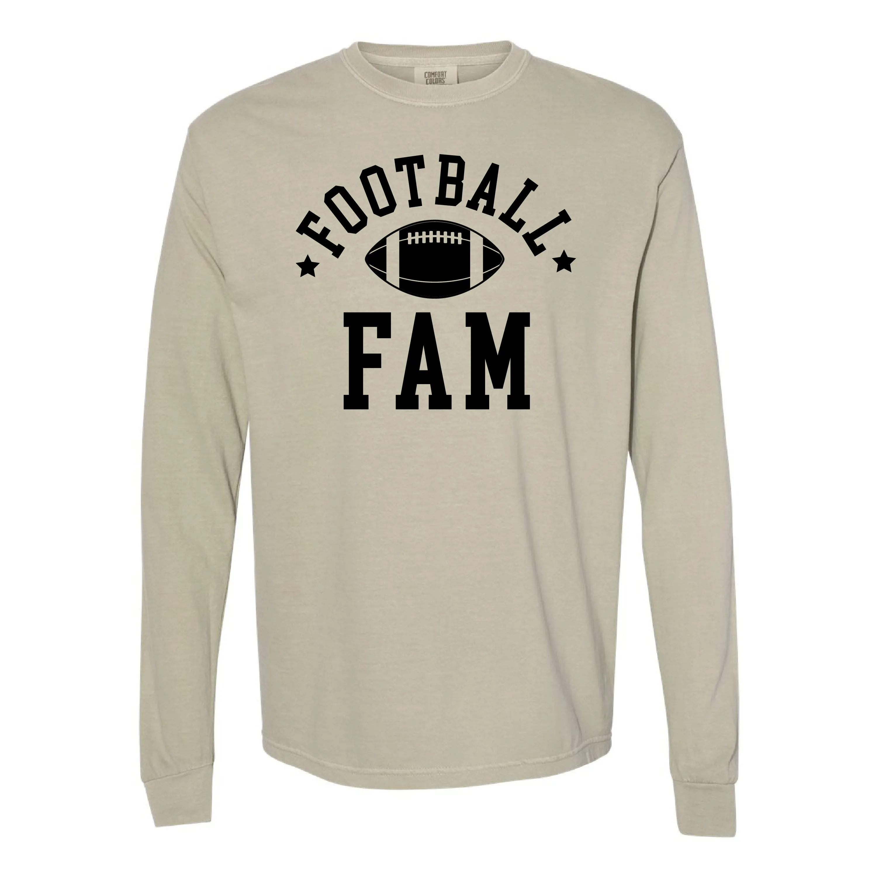 Football Fam - LONG SLEEVE COMFORT COLORS TEE